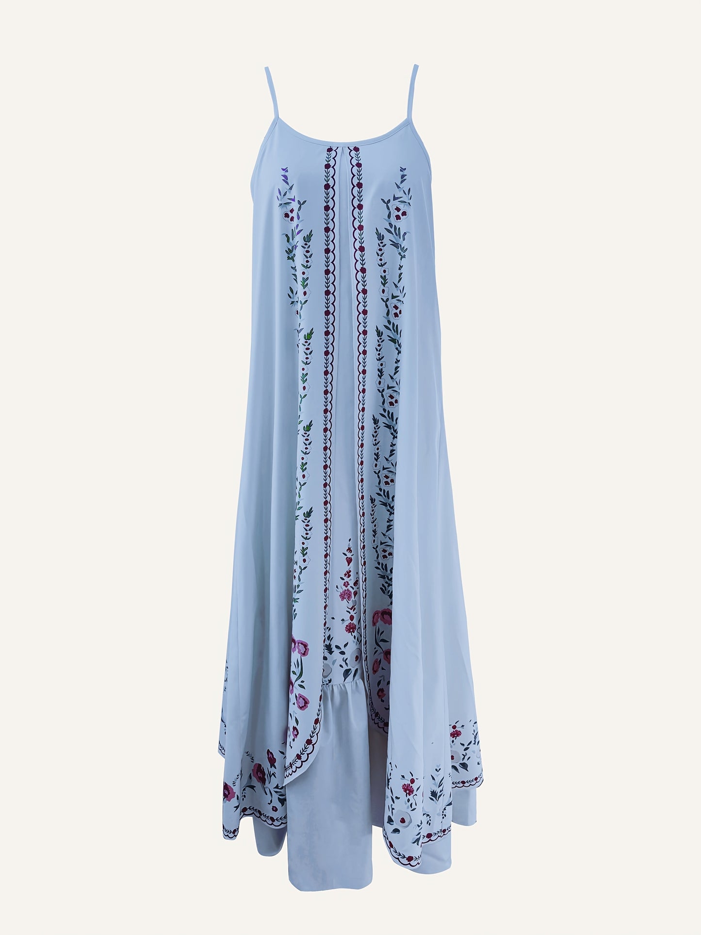 Sophie | Bloemenprint Mouwloze Maxi Jurk voor Vrouwen