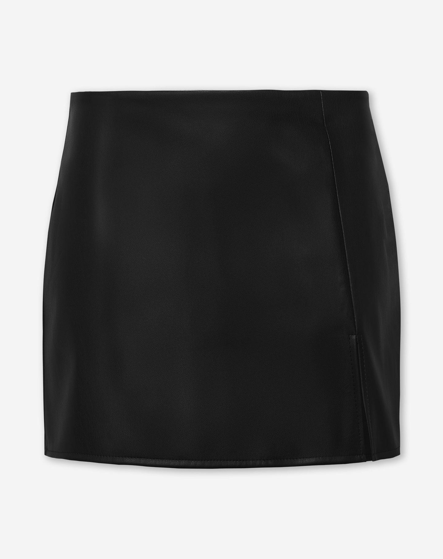 LINA FAUX LEATHER SKORT ZWART