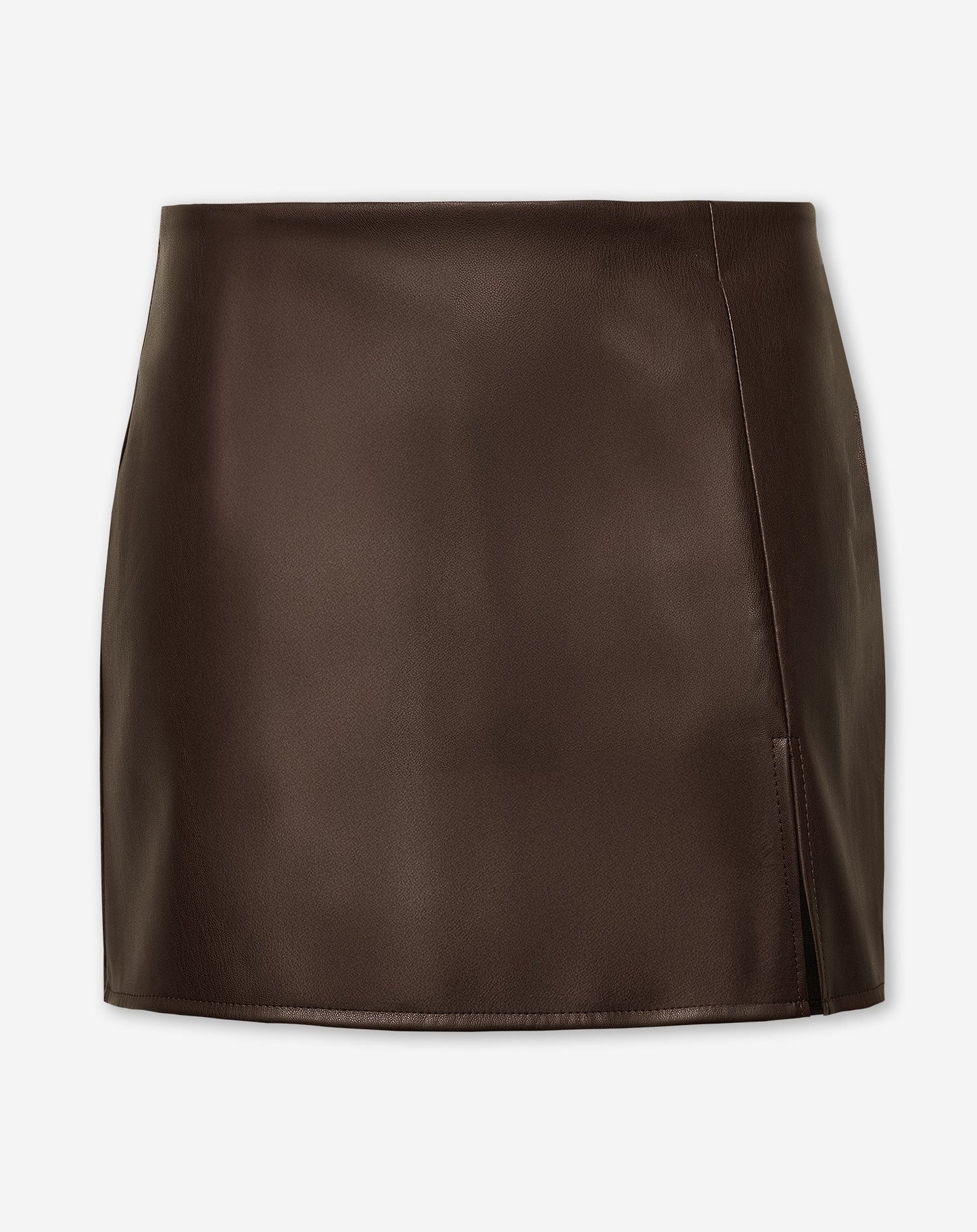 LINA FAUX LEATHER SKORT BRUIN
