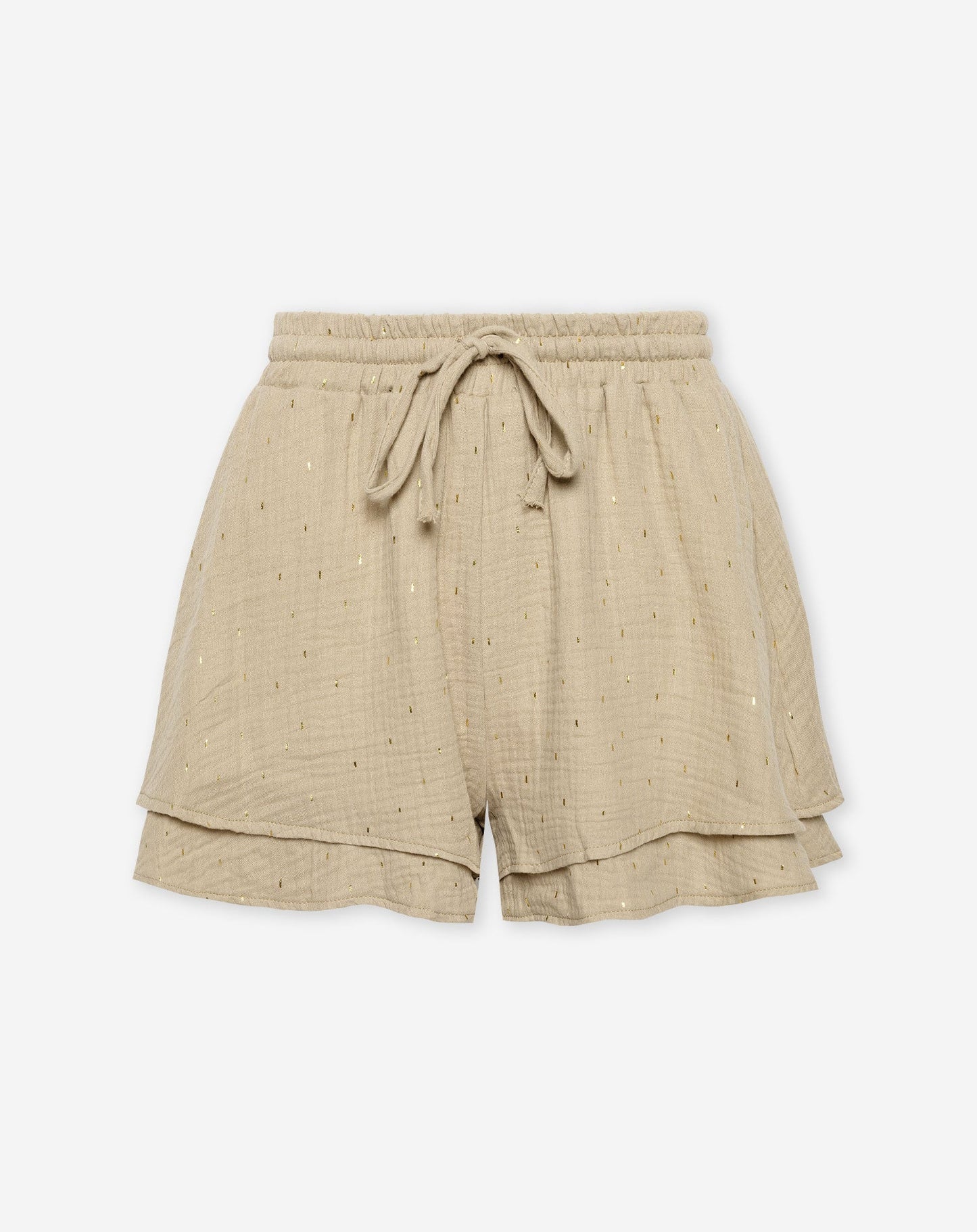 TARA MOUSSELINE FOIL SHORTS TAUPE
