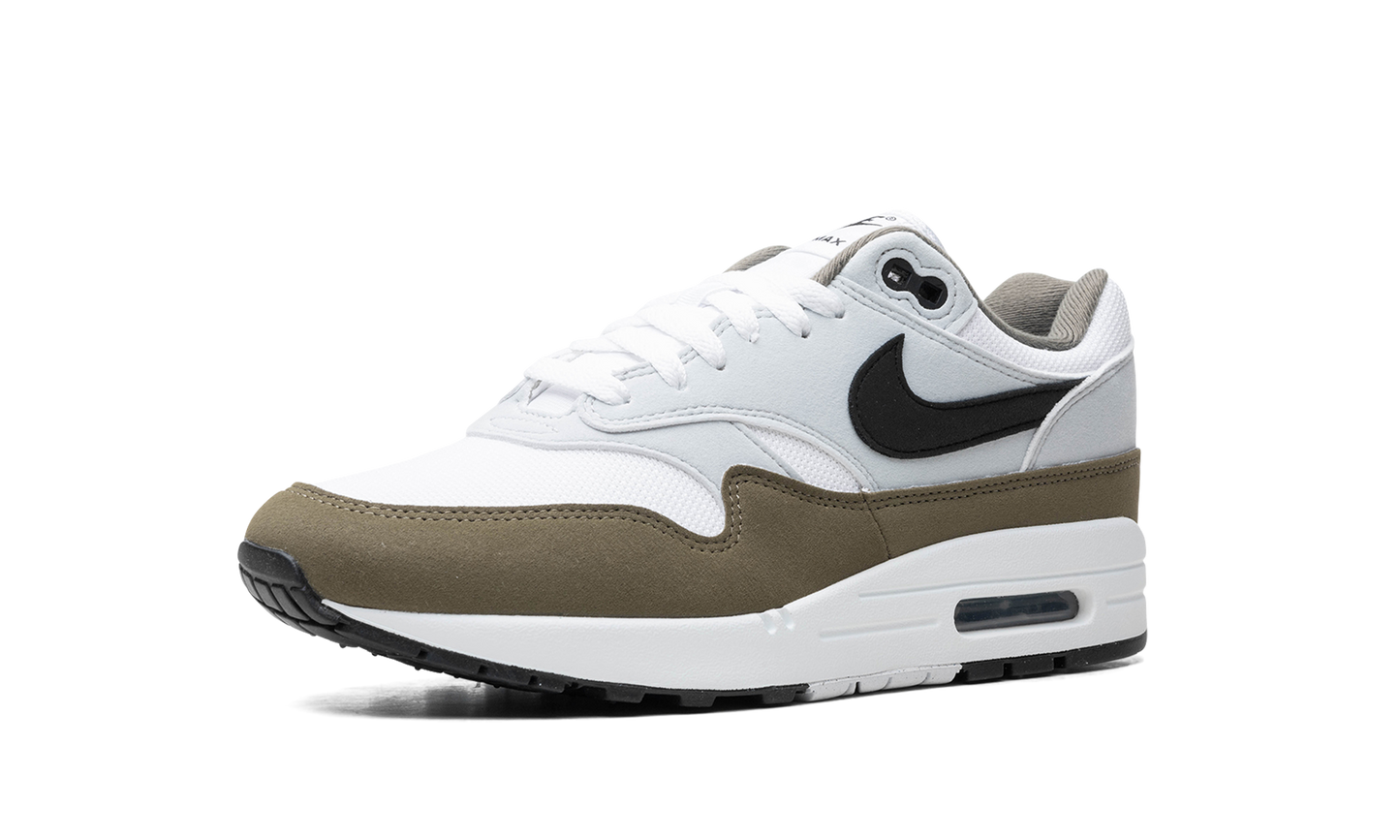 Nike Air Max 1 Weiß Schwarz Mittel Oliv