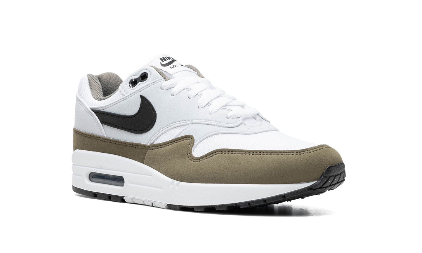Nike Air Max 1 Weiß Schwarz Mittel Oliv