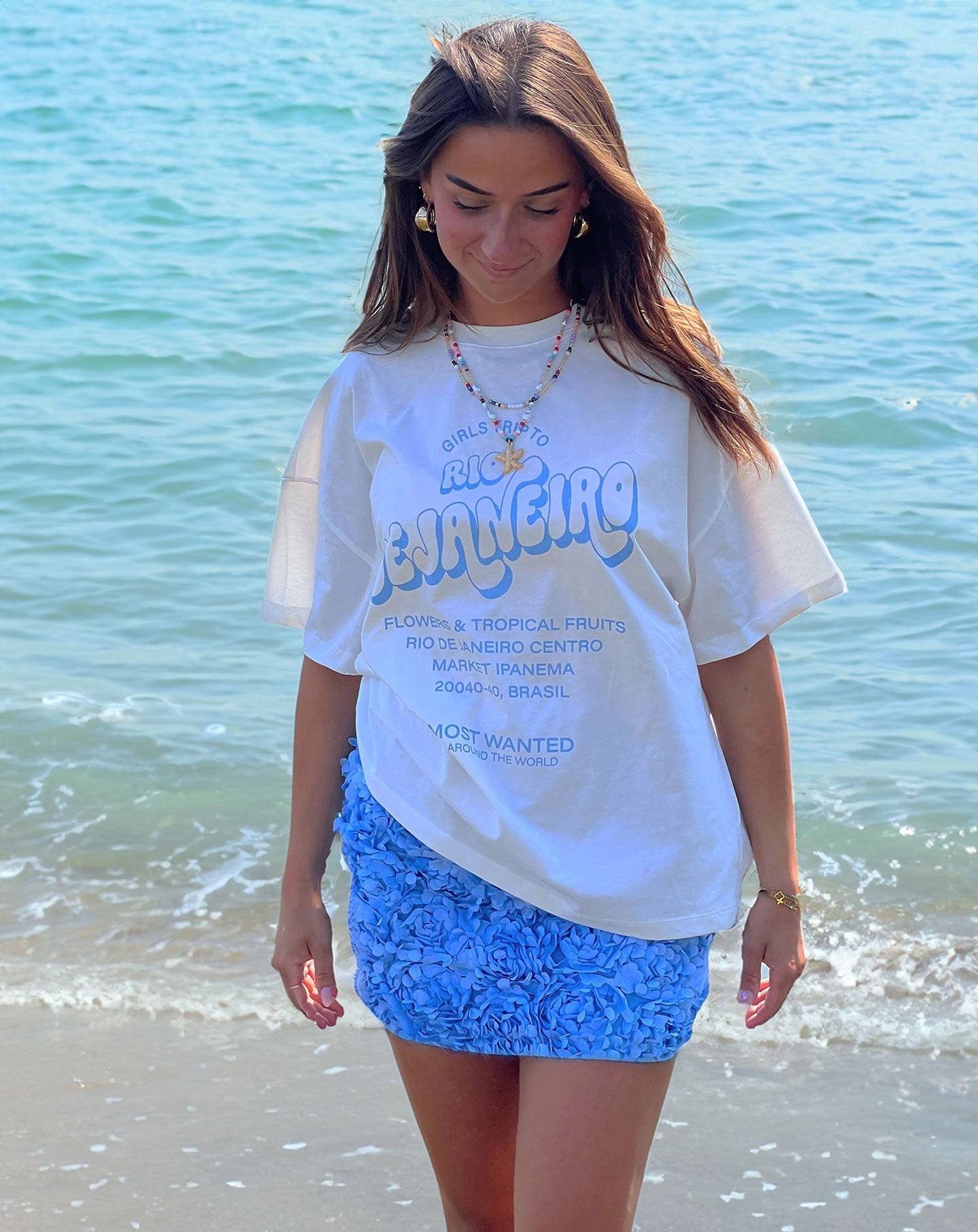 ROSE MINI SKIRT LICHTBLAUW