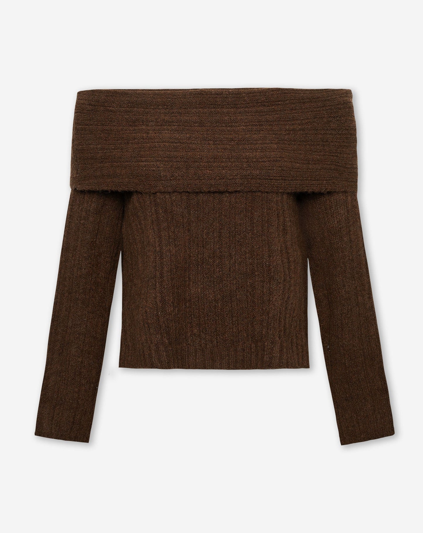 YARA OFF SHOULDER KNIT BRUIN