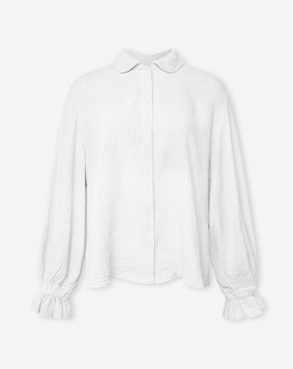 LUCIE MOUSSELINE BLOUSE CRÈME