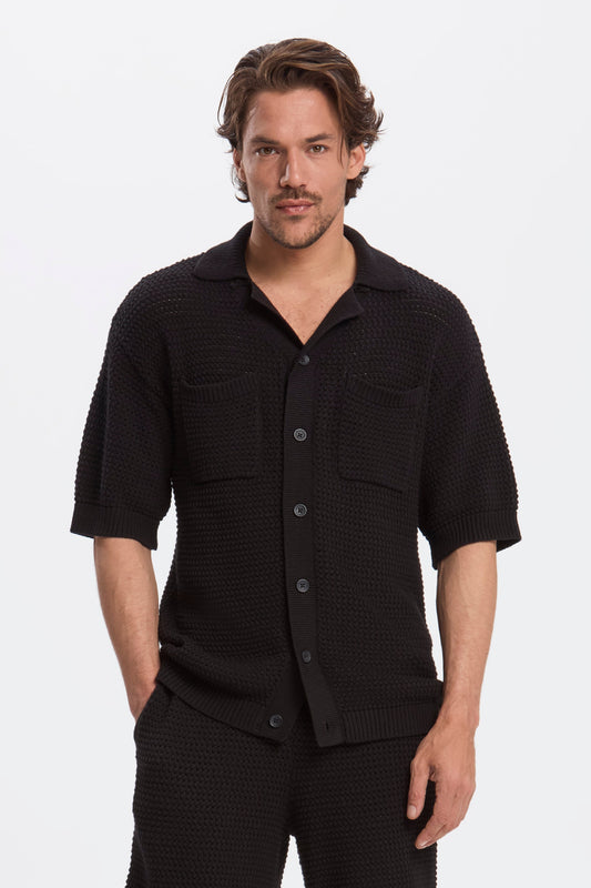 DAS MATESE CROCHET SS SHIRT