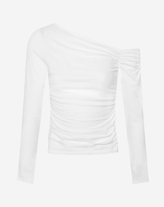 TAMAR OFF SHOULDER RUCHED TOP WIT