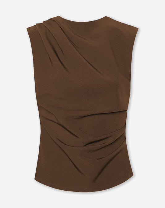SOFIA RUCHED TOP BRUIN