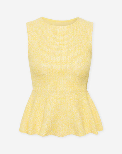 ANNE PEPLUM BOUCLE TOP BOTERGEEL