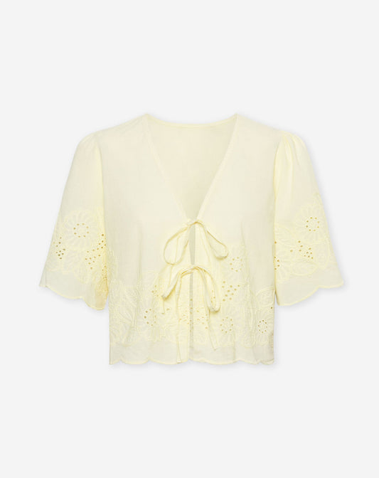 CARA BRODERIE CORD TOP BOTERGEEL