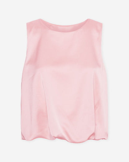 SATIN BUBBLE HEM TOP LICHTROZE
