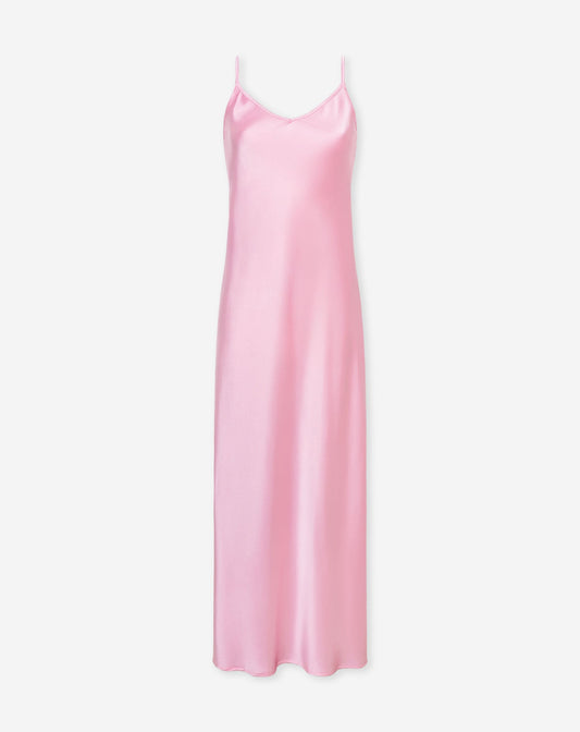 AVERY SATIN SLIP DRESS ROZE