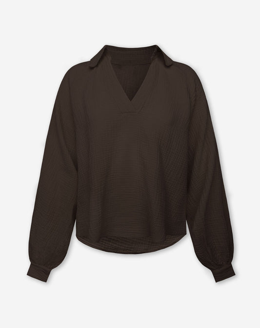 MOUSSELINE BLOUSE BRUIN