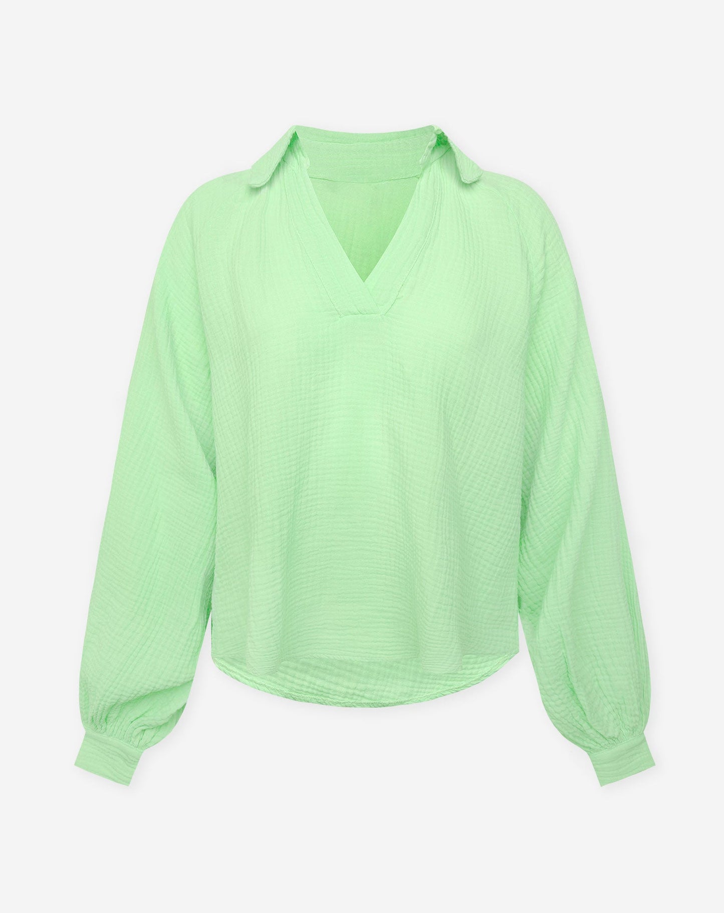 MOUSSELINE BLOUSE PISTACHE