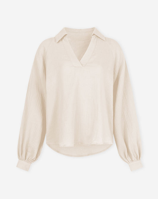 MOUSSELINE BLOUSE ZAND