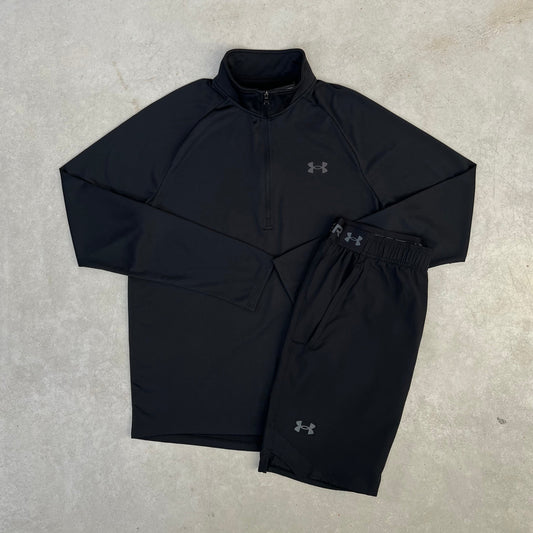 Under Armour Half-Zip Set Schwarz 