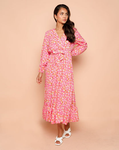 OLIVIA FLOWER DRESS ROZE