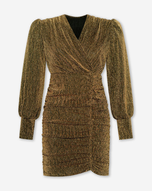 MAE GLITTER DRESS GOUD