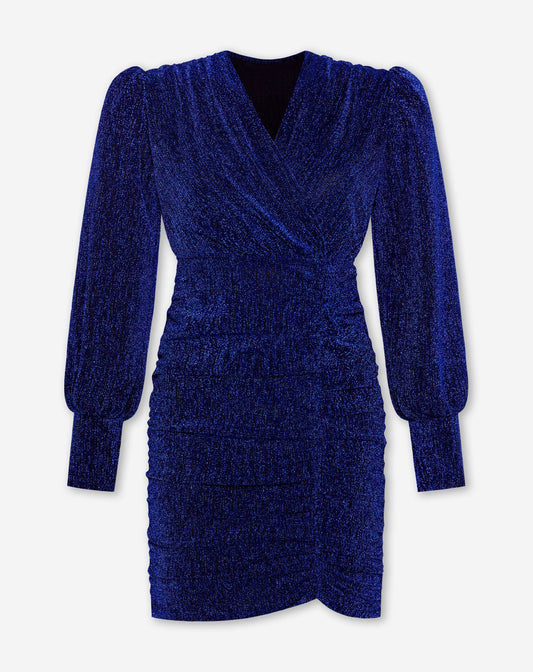 MAE GLITTER DRESS KOBALTBLAUW