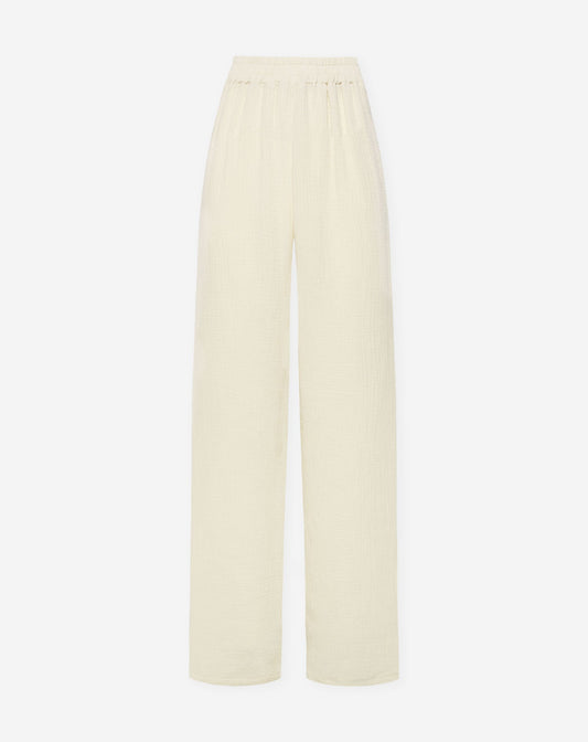 MELODY MOUSSELINE STRAIGHT LEG PANTS PETITE BEIGE 