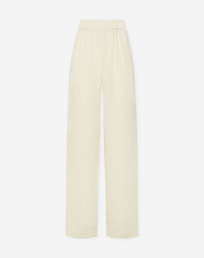 MELODY MOUSSELINE STRAIGHT LEG PANTS BEIGE