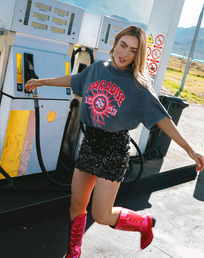 BIG SEQUIN SKIRT ZWART