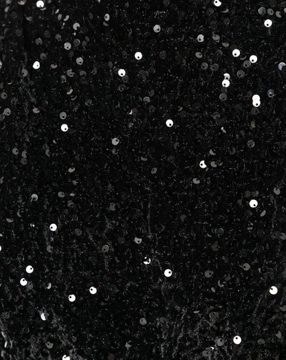 VELVET SEQUIN SKORT ZWART