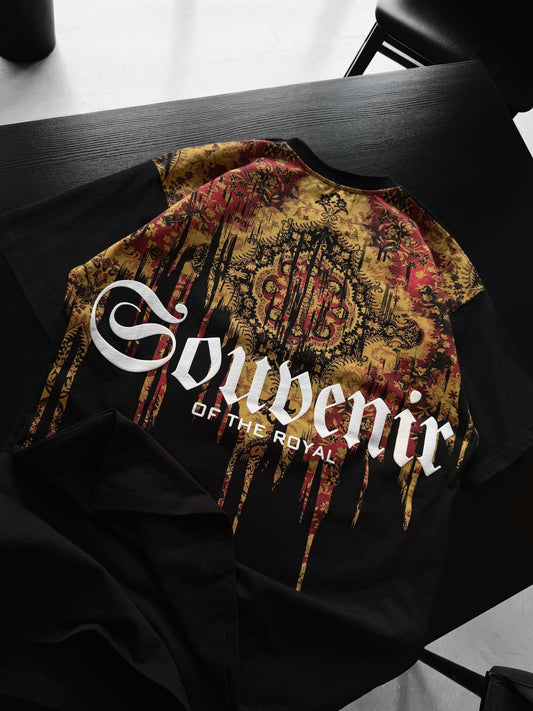 Oversize-Souvenir-T-Shirt - Schwarz