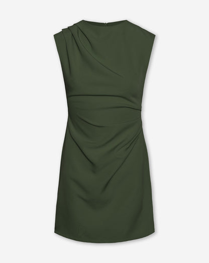 SOFIA RUCHED DRESS LEGERGROEN