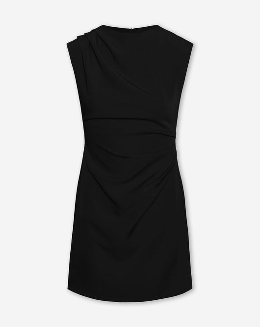 SOFIA RUCHED DRESS ZWART