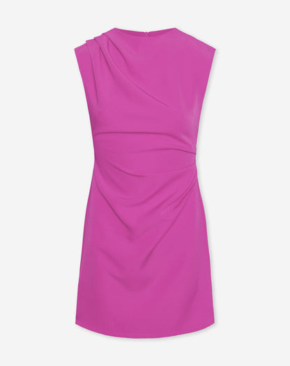 SOFIA RUCHED DRESS MAGENTA