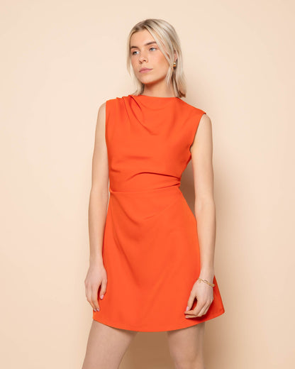 SOFIA RUCHED DRESS ORANJE 