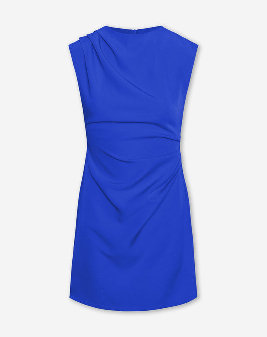 SOFIA RUCHED DRESS KOBALTBLAUW