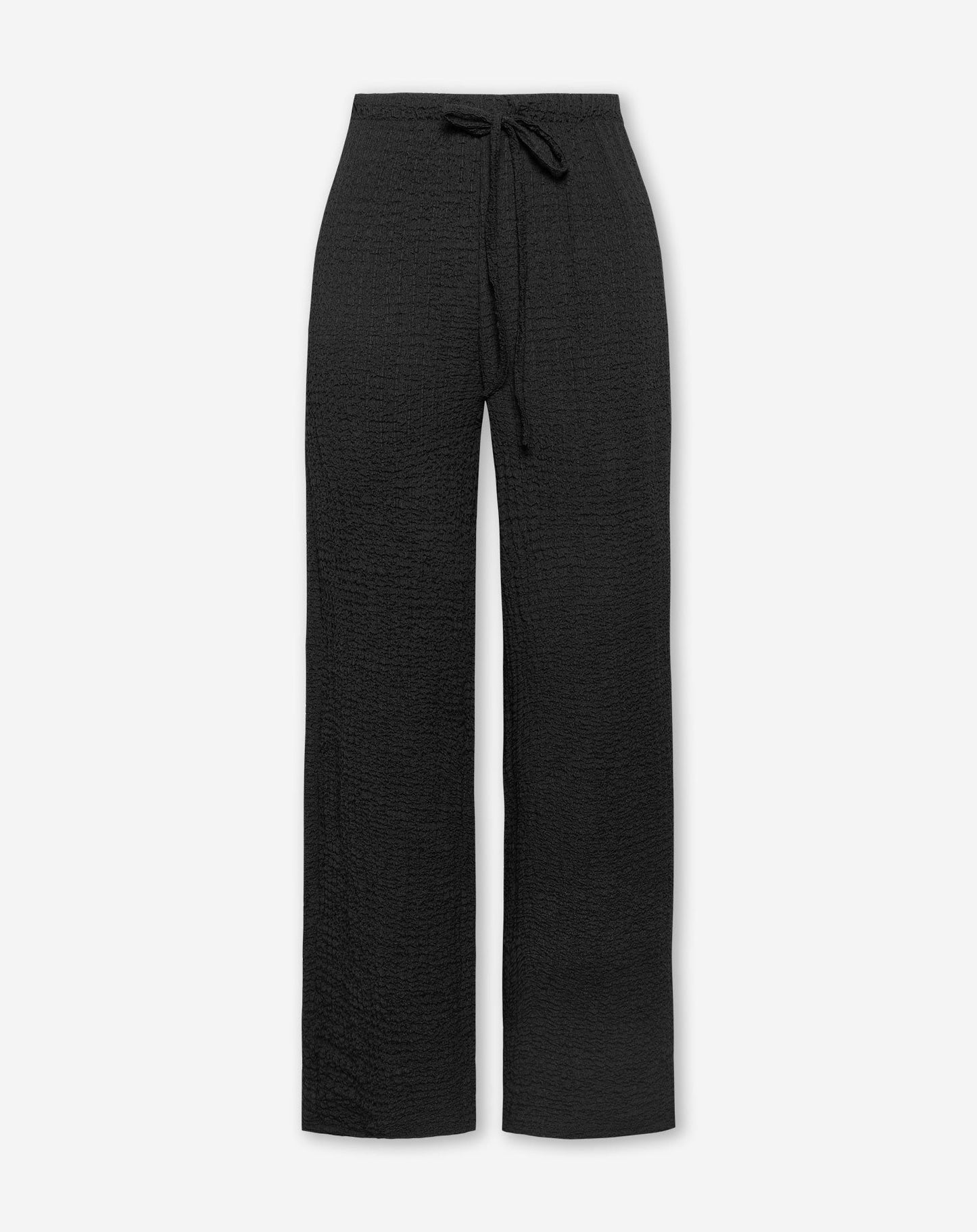STRUCTURE STRAIGHT LEG PANTS ZWART