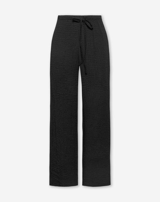 STRUCTURE STRAIGHT LEG PANTS ZWART