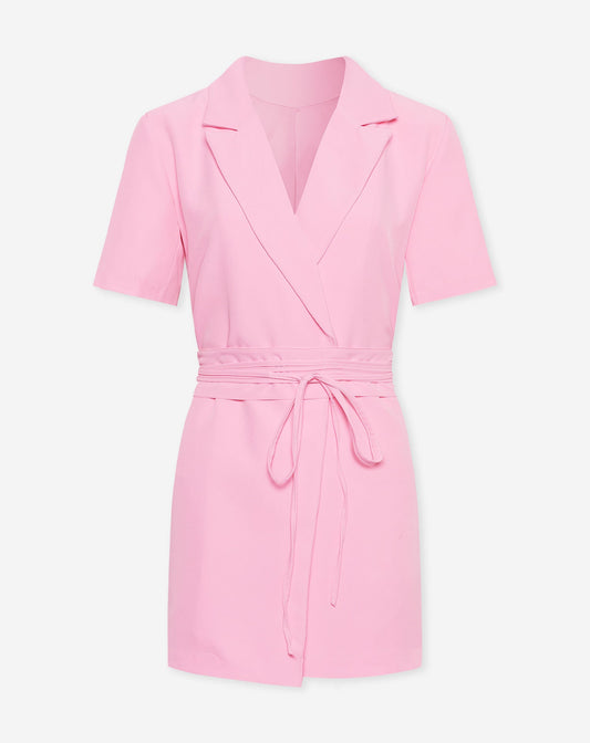 SADIE SHORT SLEEVE BLAZER DRESS ROZE