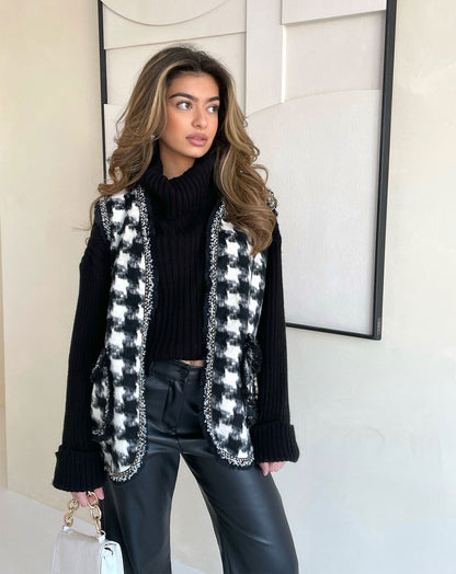 PIED DE POULE GILET