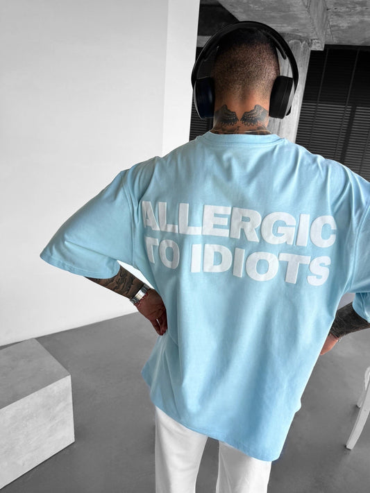 Oversize-Statement-T-Shirt - Blau