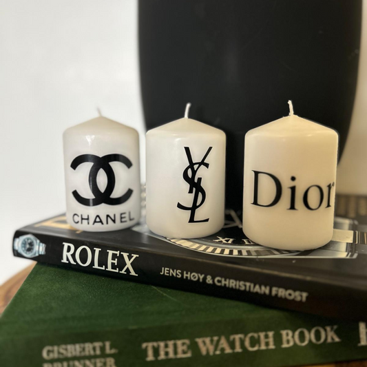 Chanel, YSL & Dior Kaarsen (3-pack)