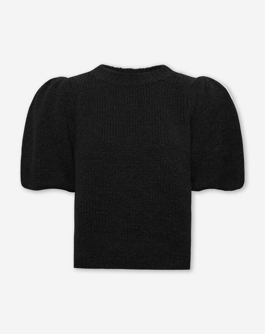 DANI PUFF SLEEVE KNIT ZWART
