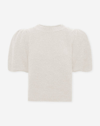 DANI PUFF SLEEVE KNIT CRÈME