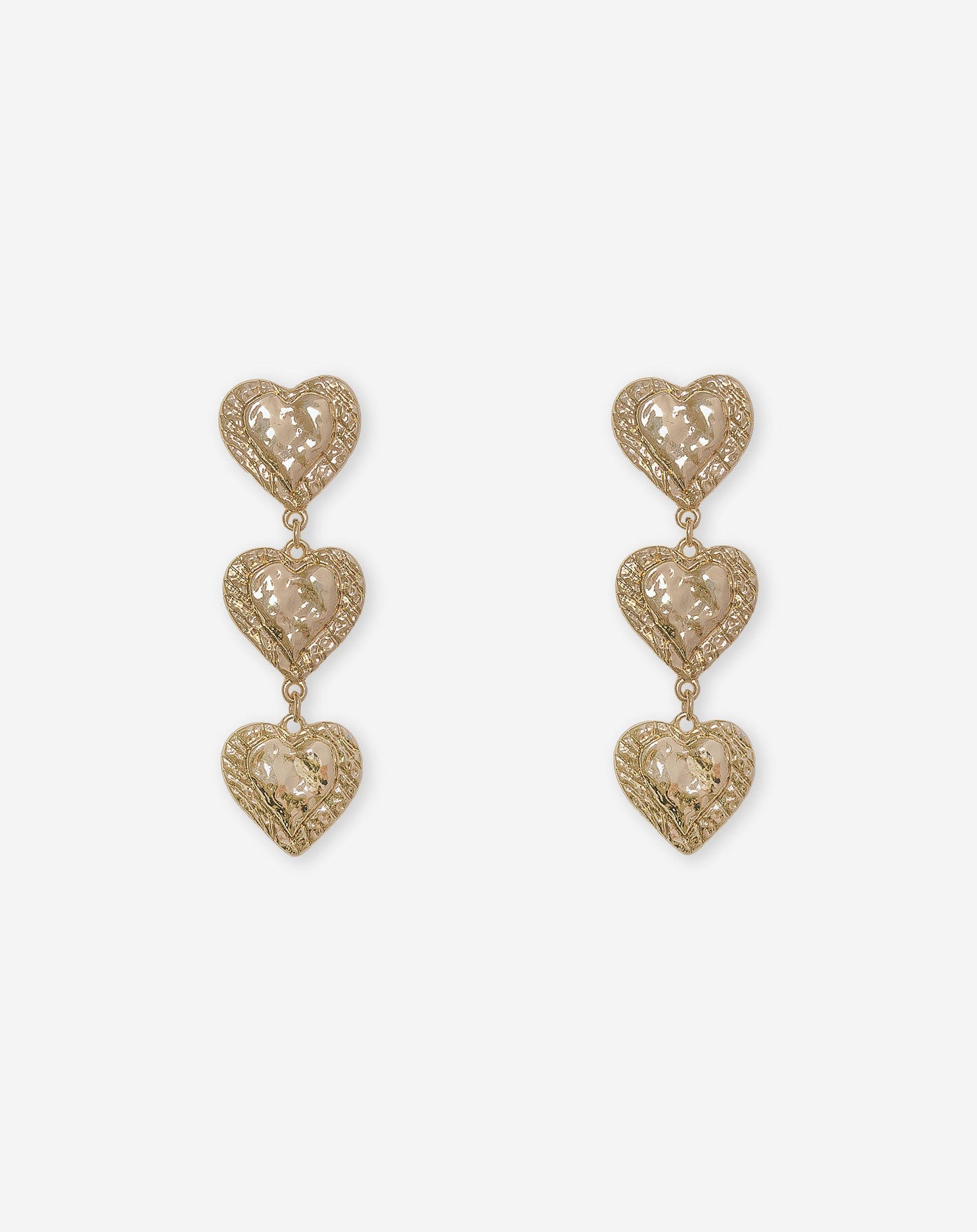 STRUCTURE HEART DROP EARRINGS