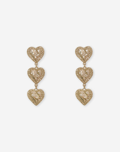STRUCTURE HEART DROP EARRINGS