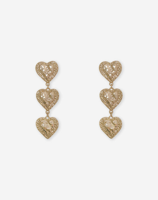 STRUCTURE HEART DROP EARRINGS