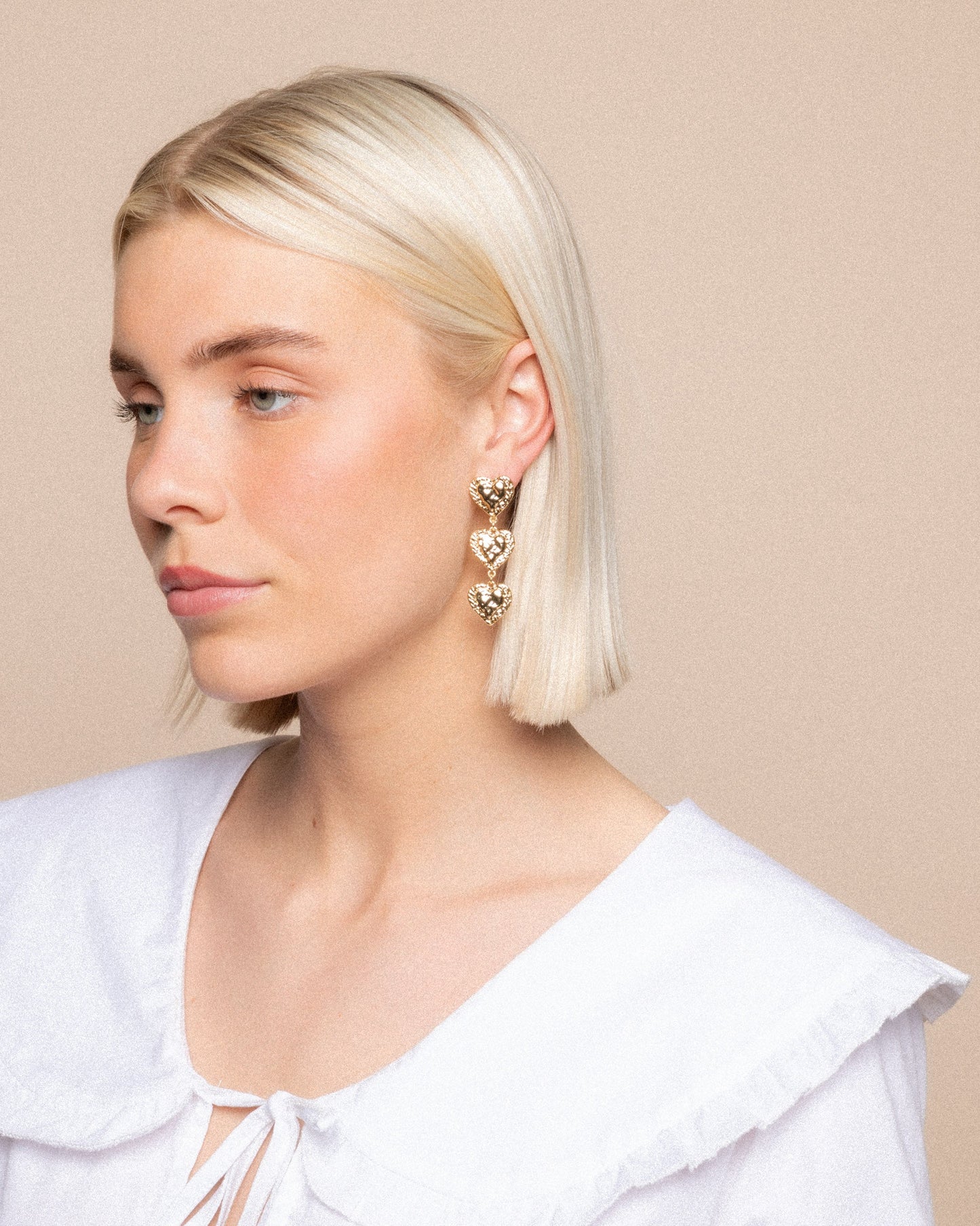 STRUCTURE HEART DROP EARRINGS