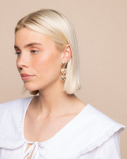 STRUCTURE HEART DROP EARRINGS