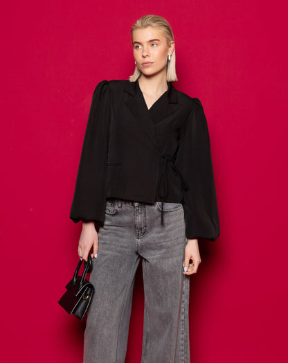 NOE WRAP BLAZER ZWART