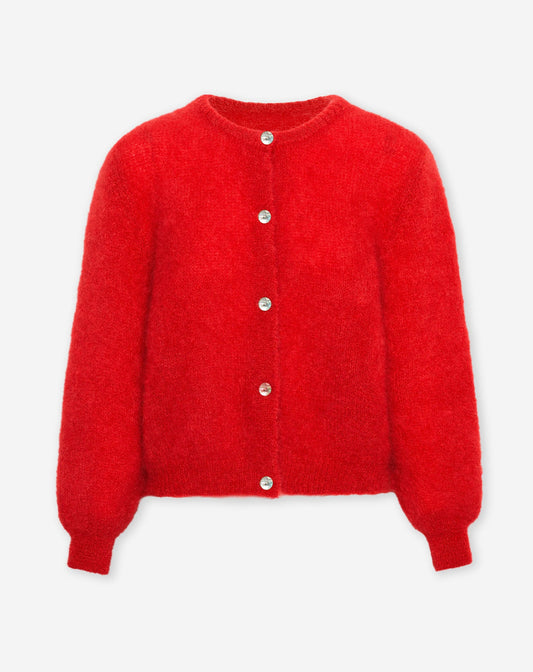 MOHAIR CARDIGAN ROOD