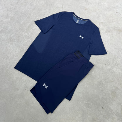 Under Armour Seamless Shorts Set Marineblau 