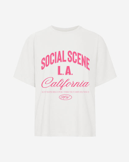 SOCIAL SCENE CALIFORNIA OVERSIZED TEE CRÈME